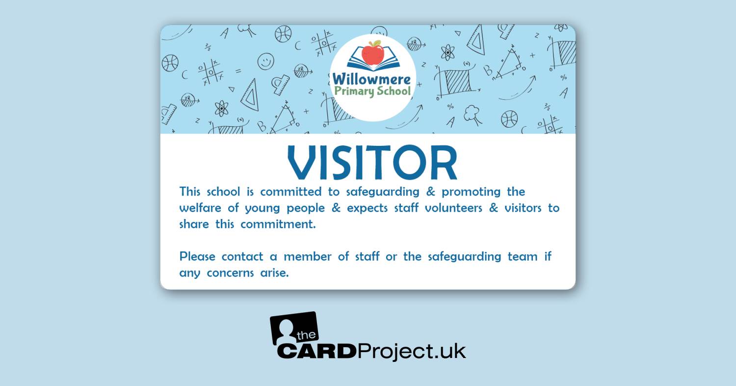 Primary School Visitor Card Apple Math Doodles